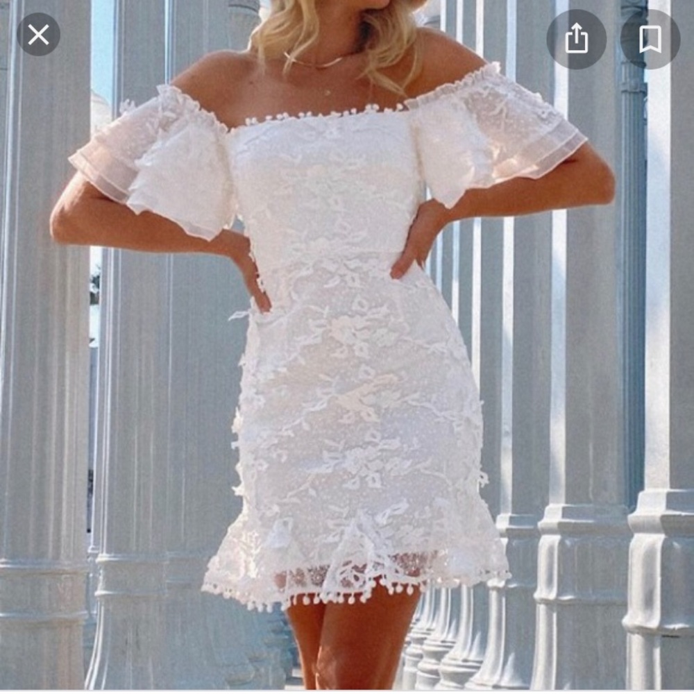Chalk gazelle Beatrice dress - White.